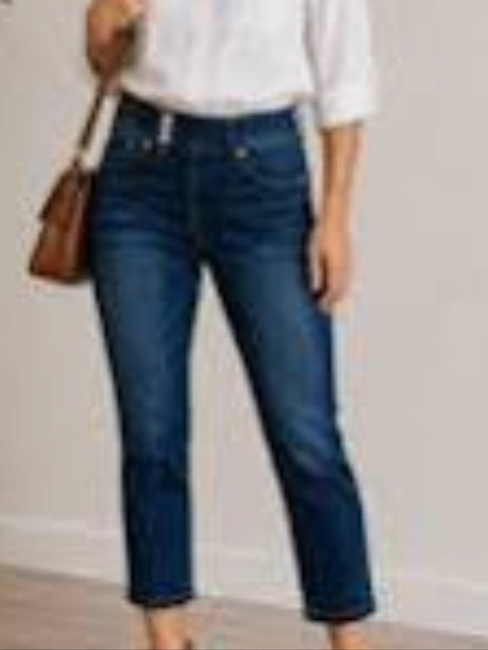 Tahari Deep Blue Cropped Jeans